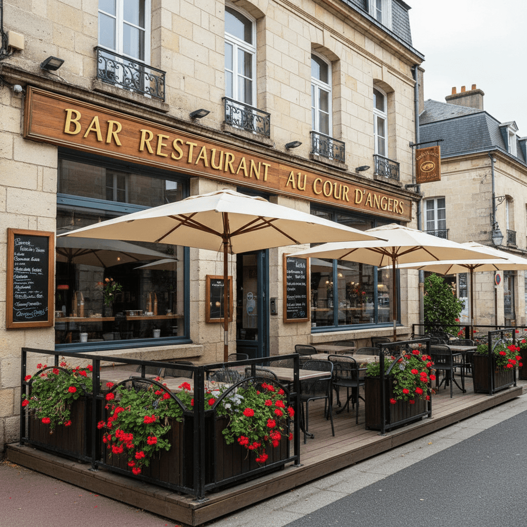 Bar-brasserie 270m² à Angers : terrasse - licence IV