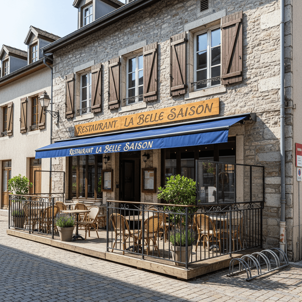 Restaurant à Poisy : terrasse - extraction - Image 1