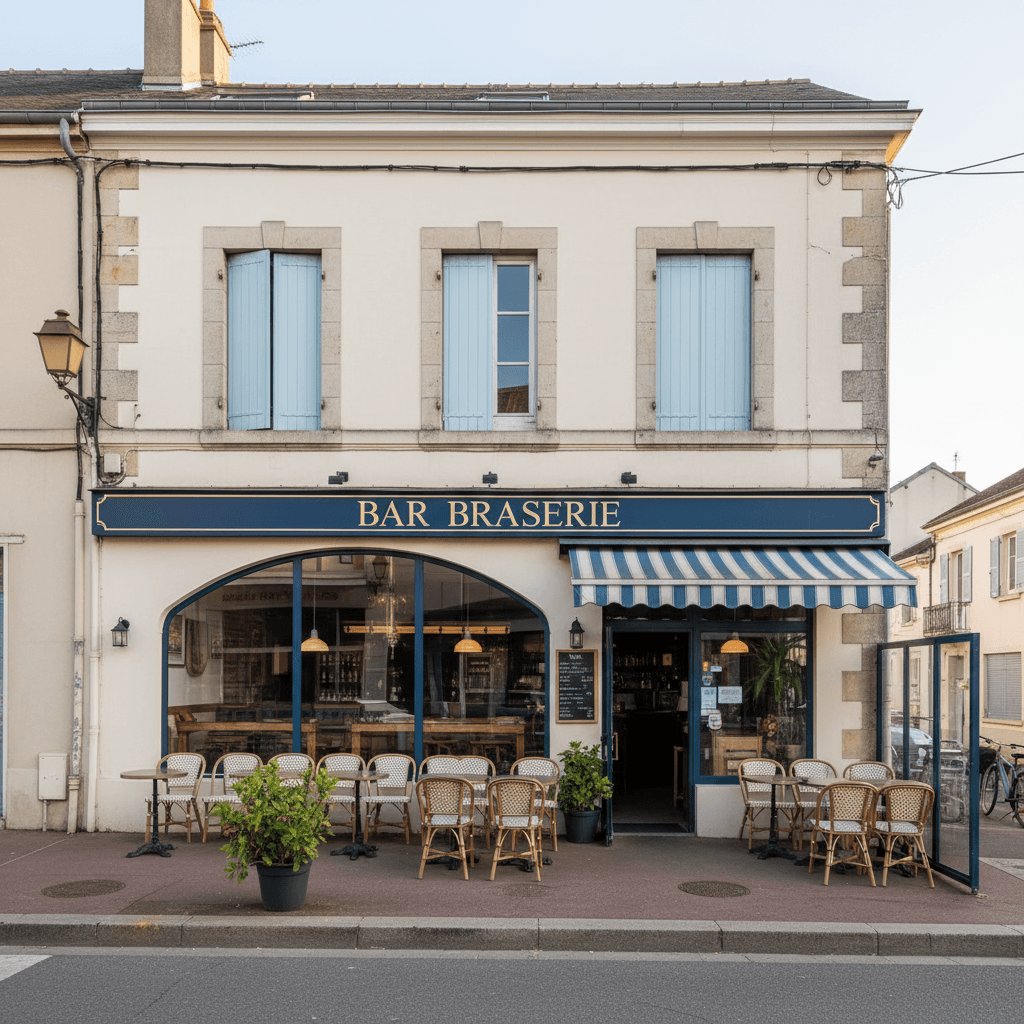Bar-brasserie à Saint-Georges-De-Reneins : terrasse - licence IV - Image 1