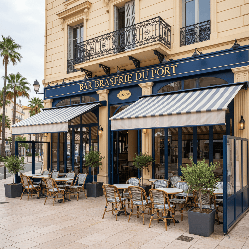 Bar-brasserie 120m² à Cannes : terrasse - licence IV - Image 1