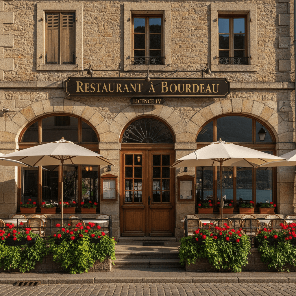 Restaurant à Bourdeau : terrasse - licence IV - Image 1