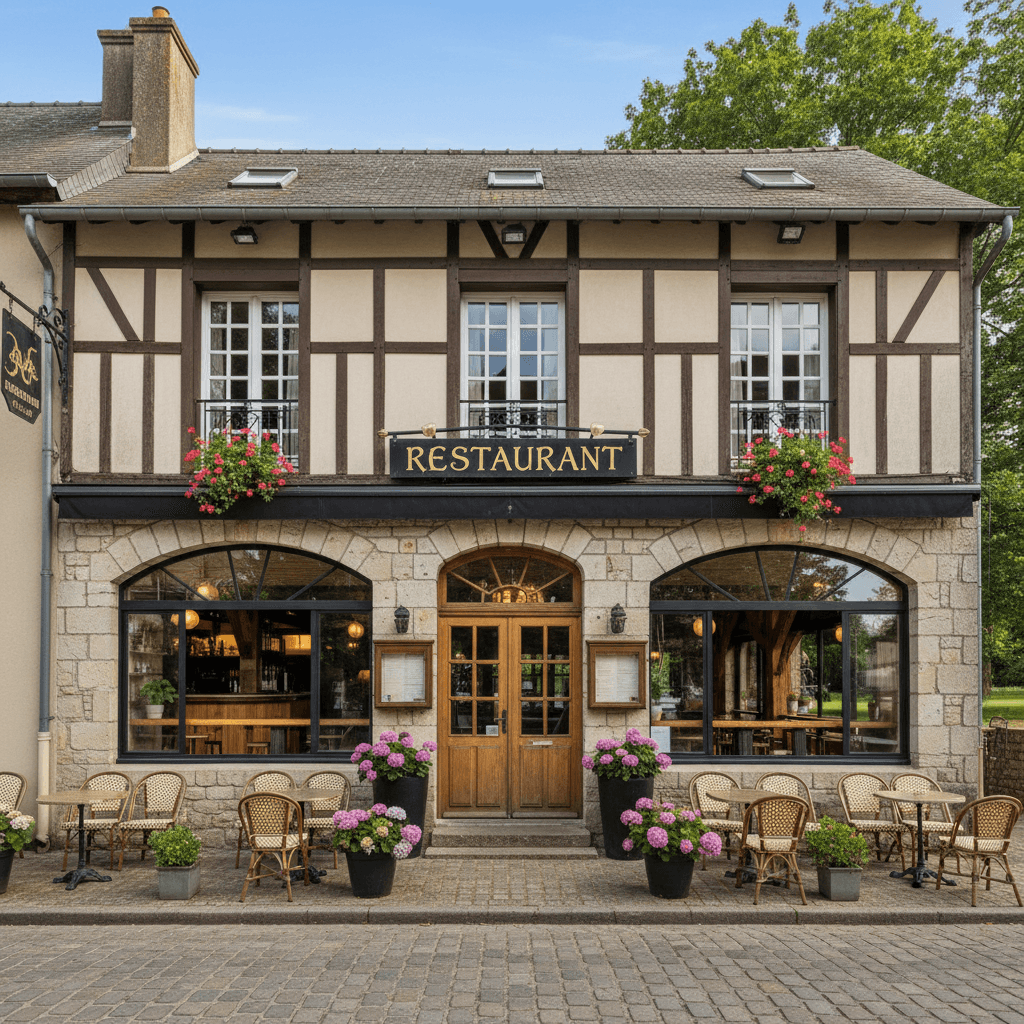 Restaurant 1750m² à Lumbres : terrasse - licence IV - Image 1