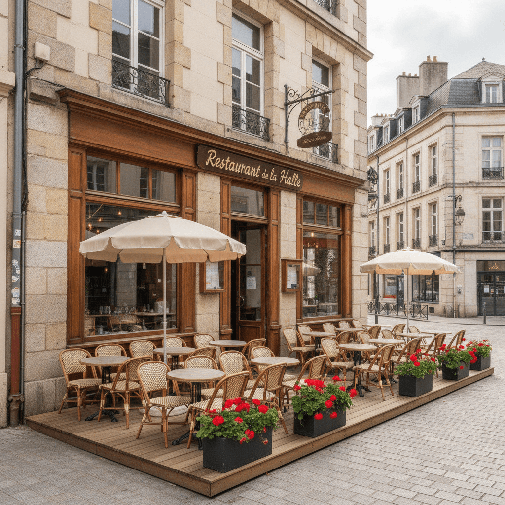 Restaurant 40m² à Nantes : terrasse - extraction