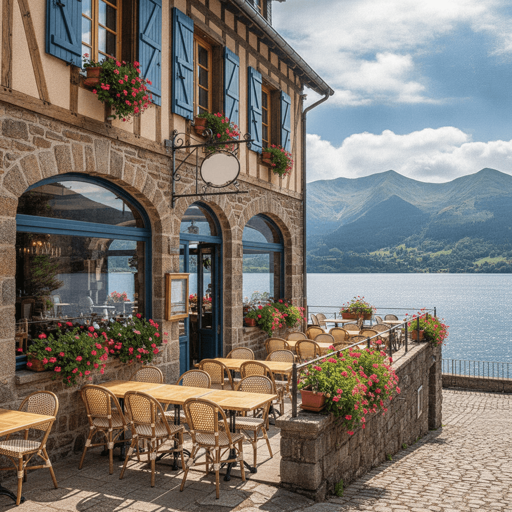 Restaurant 175m² à Chambon-Sur-Lac : terrasse - Image 1