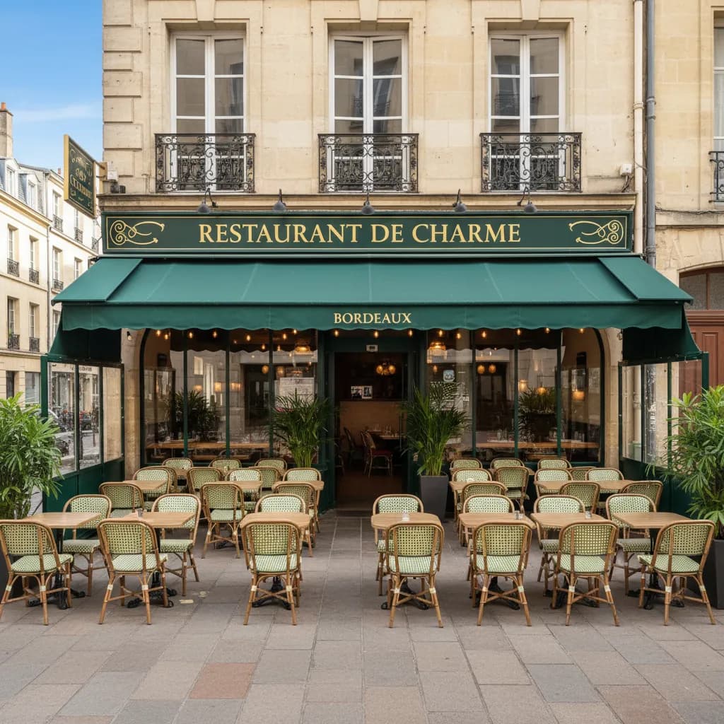 Restaurant 75m² à Bordeaux : terrasse - Image 1