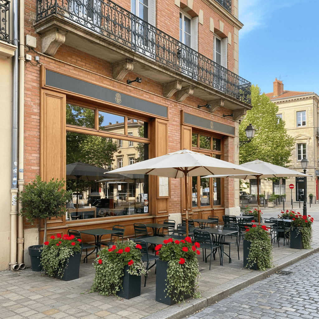 Restaurant 130m² à Toulouse : terrasse - licence IV