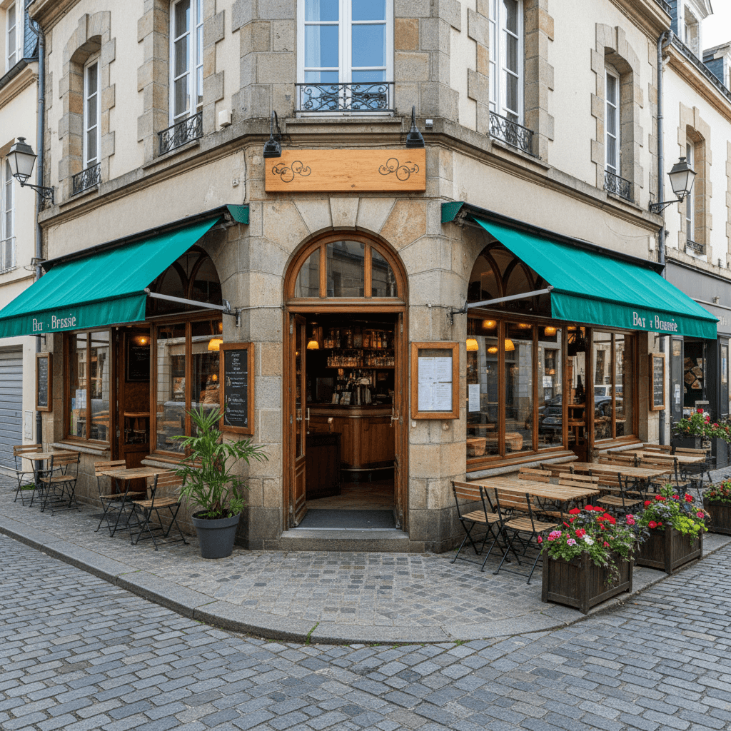 Bar-brasserie à Saint-Brieuc : terrasse - licence IV - Image 1