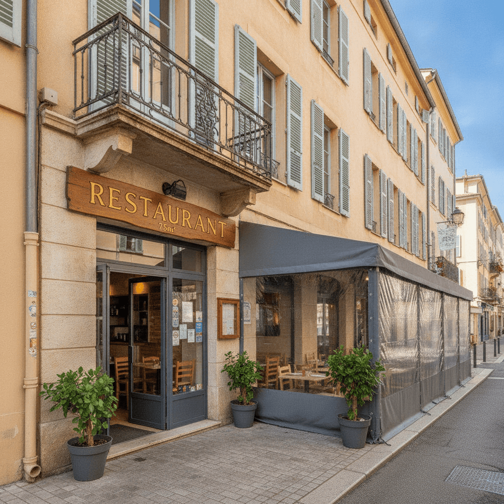 Restaurant 75m² à Nice : terrasse - licence IV