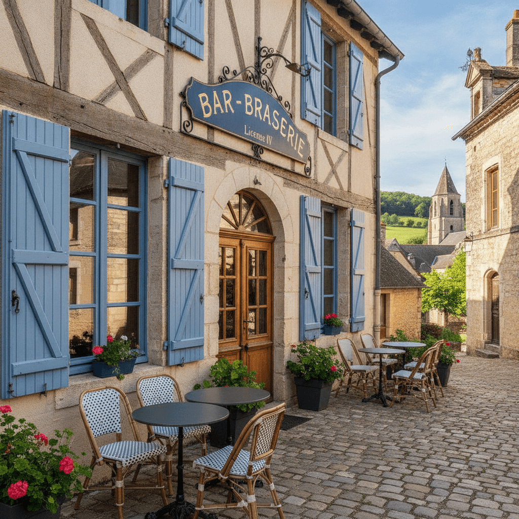 Bar-brasserie 35m² à Aubeterre-Sur-Dronne : terrasse - licence IV - Image 1