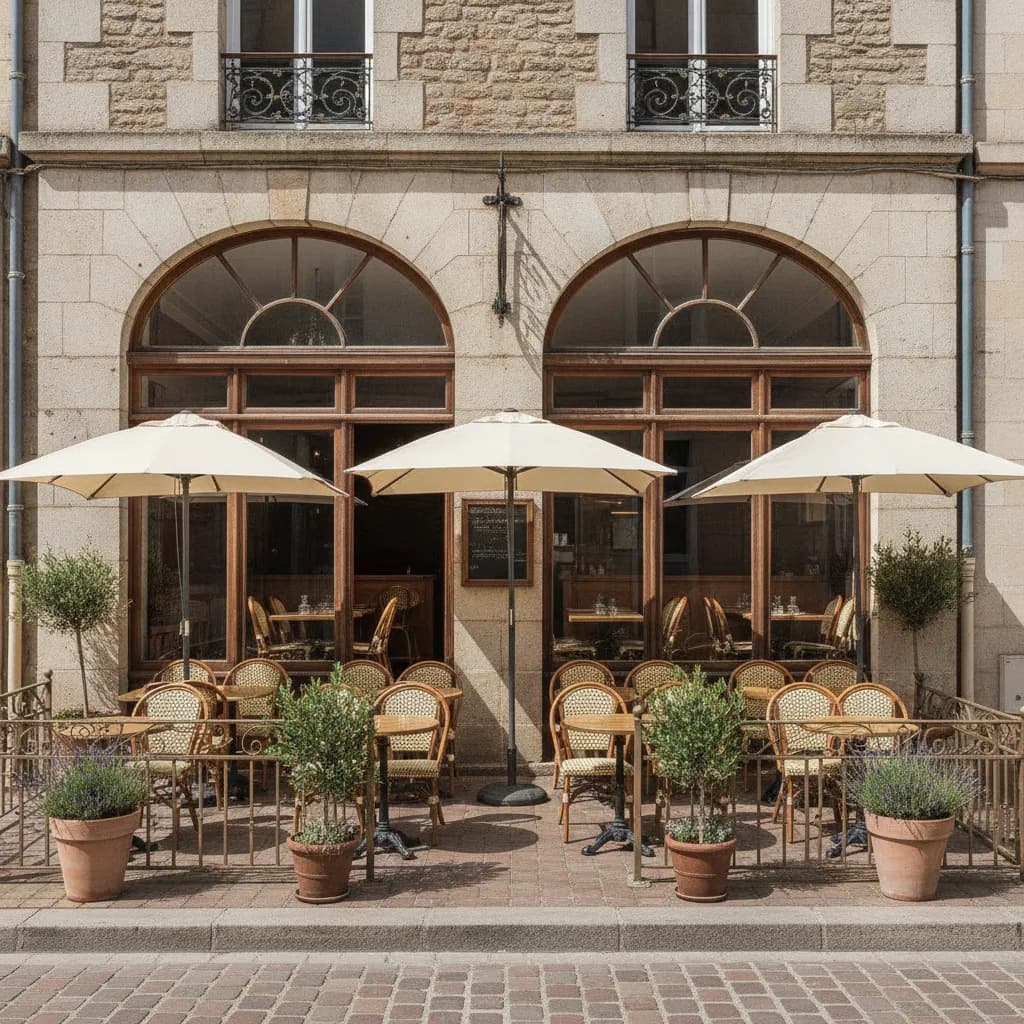 Restaurant 163m² à Montivilliers : terrasse - extraction - Image 1