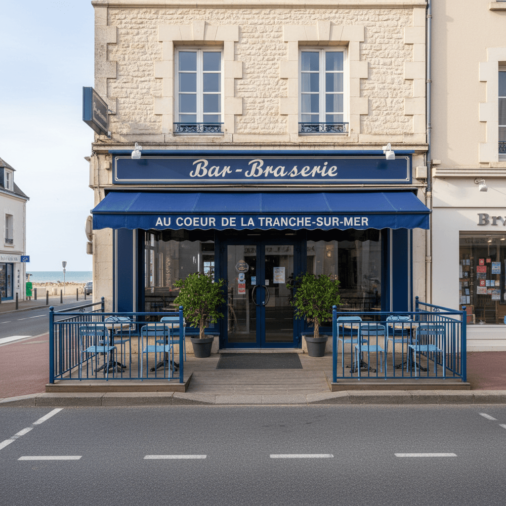 Bar-brasserie 120m² à La Tranche-Sur-Mer : terrasse - licence IV - Image 1