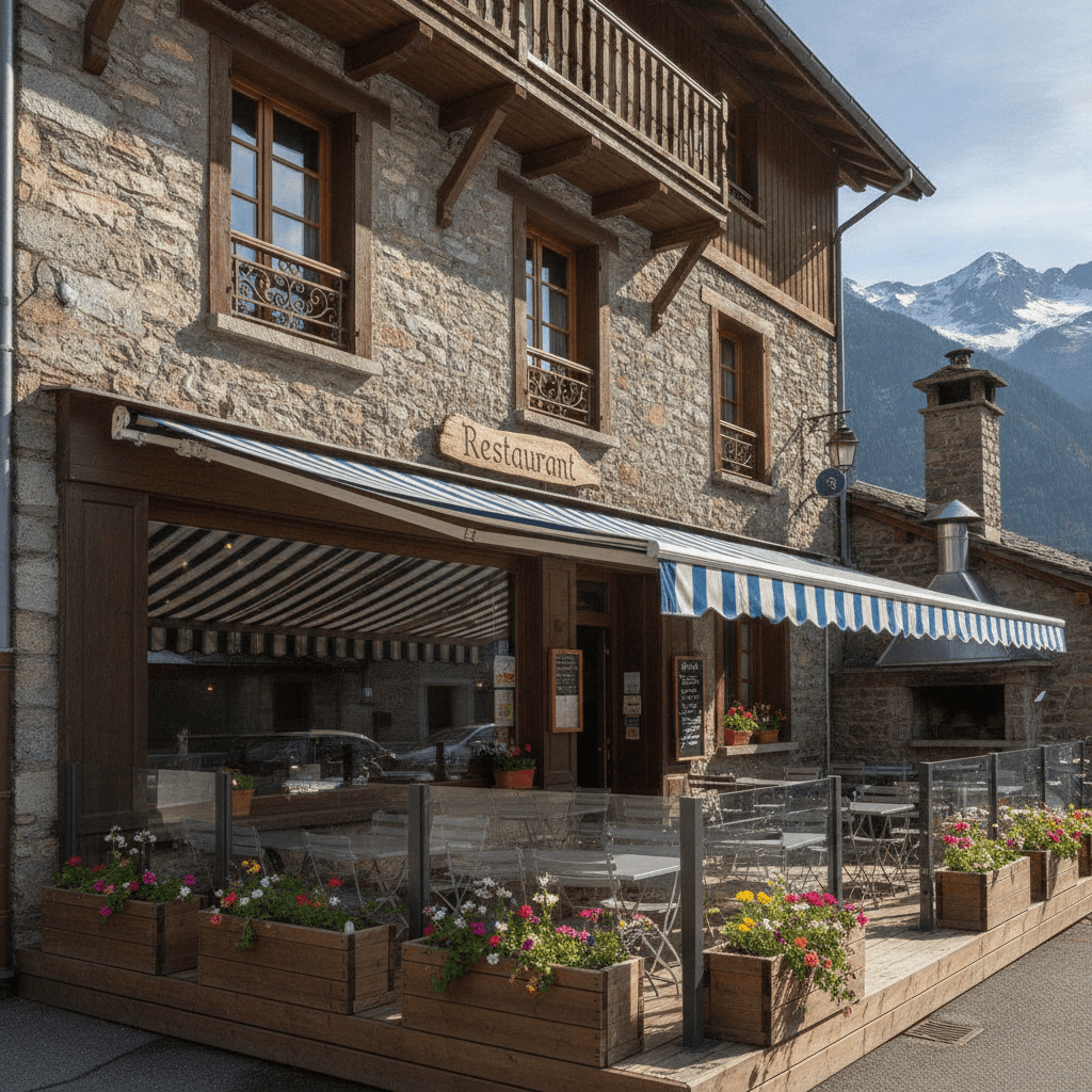 Restaurant 292m² à Saint-Étienne-De-Tinée : terrasse - extraction - Image 1