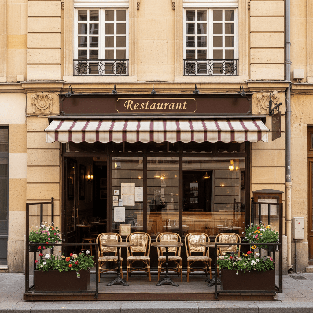 Restaurant 40m² à Lyon : terrasse - licence IV