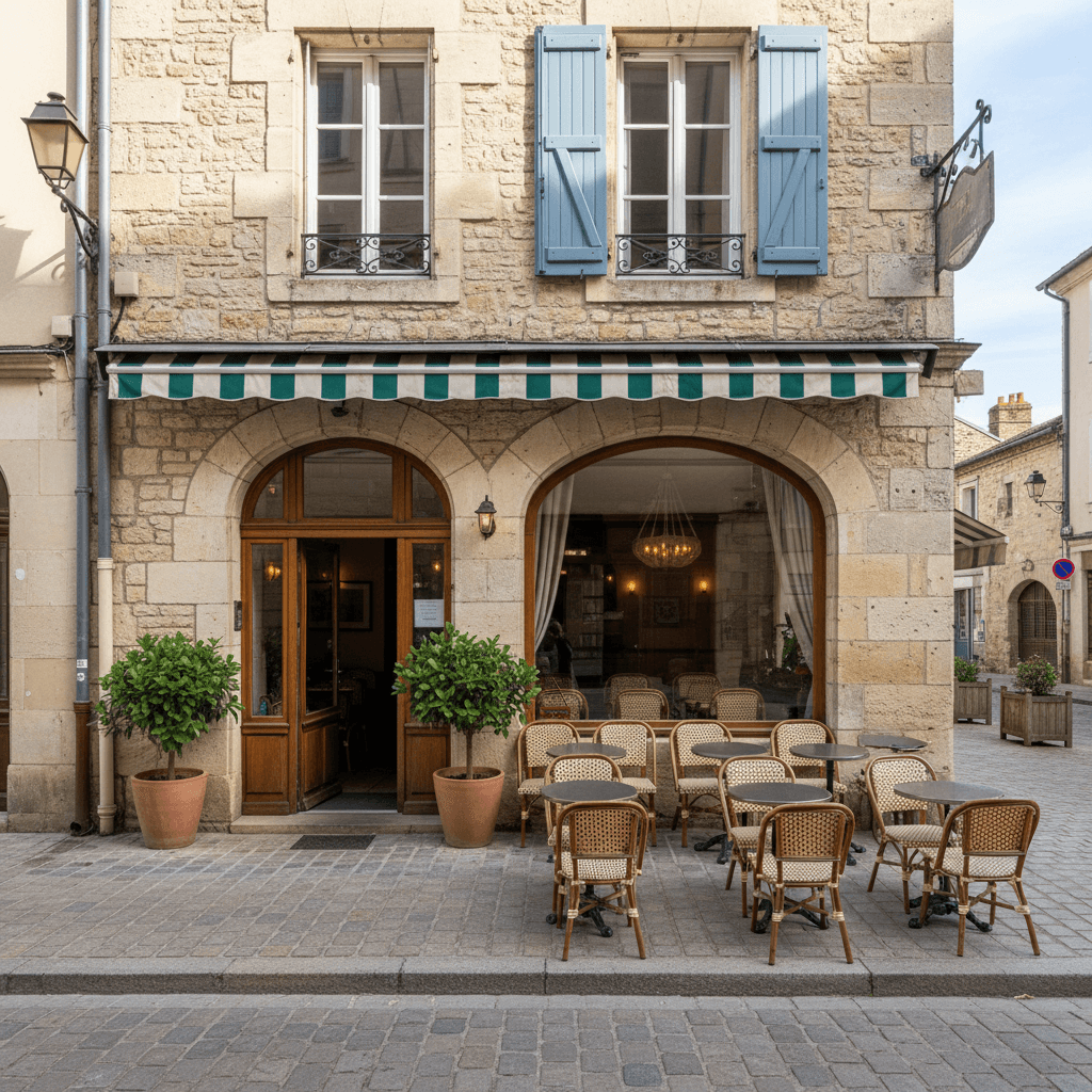Restaurant à Périgueux : terrasse - extraction - Image 1