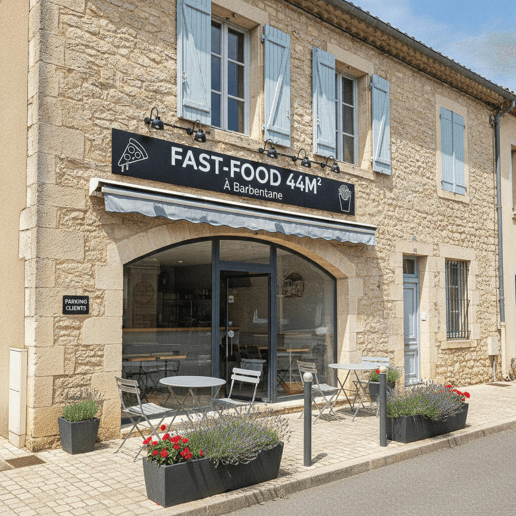 Fast-food 44m² à Barbentane : terrasse - extraction - Image 1
