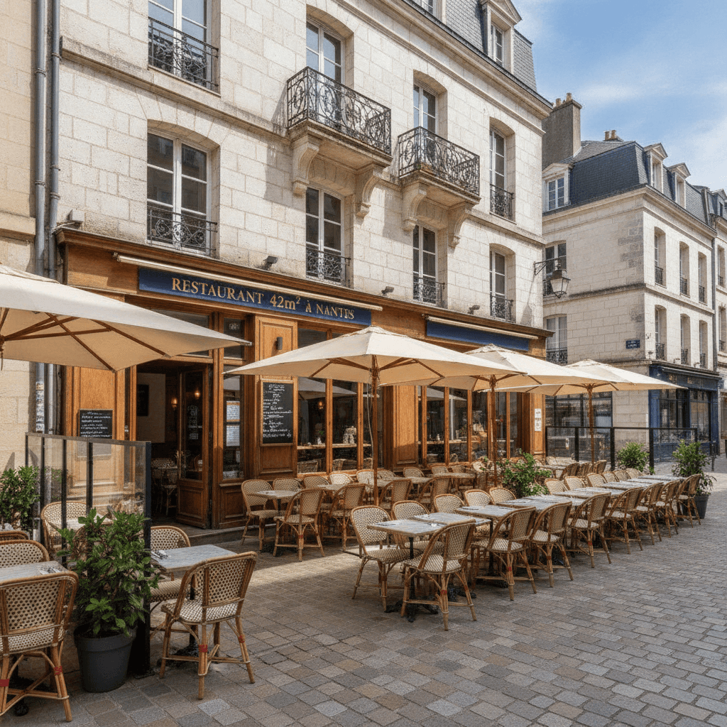 Restaurant 42m² à Nantes : terrasse - extraction