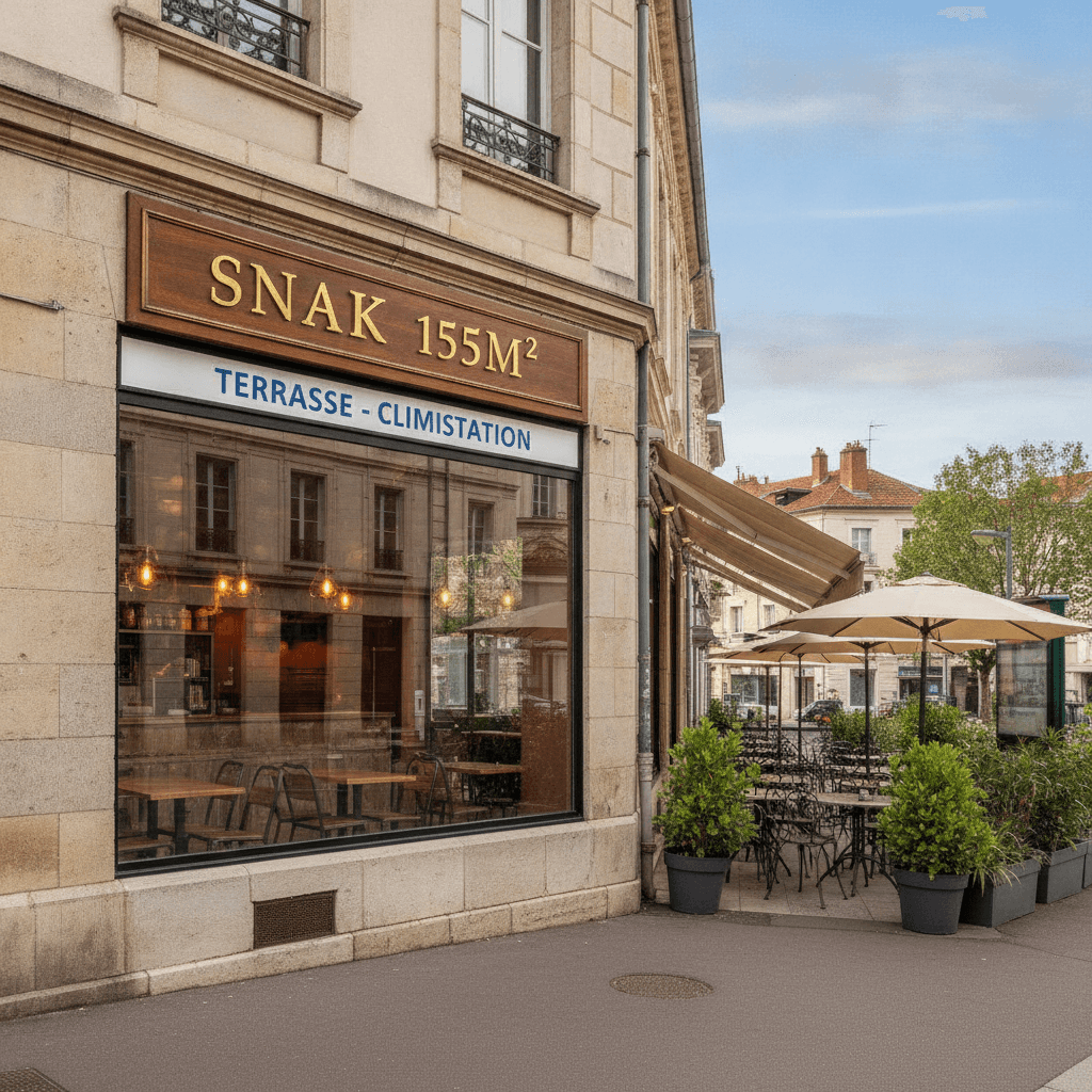 Snack 155m² à Oullins-Pierre-Bénite : terrasse - climatisation - Image 1