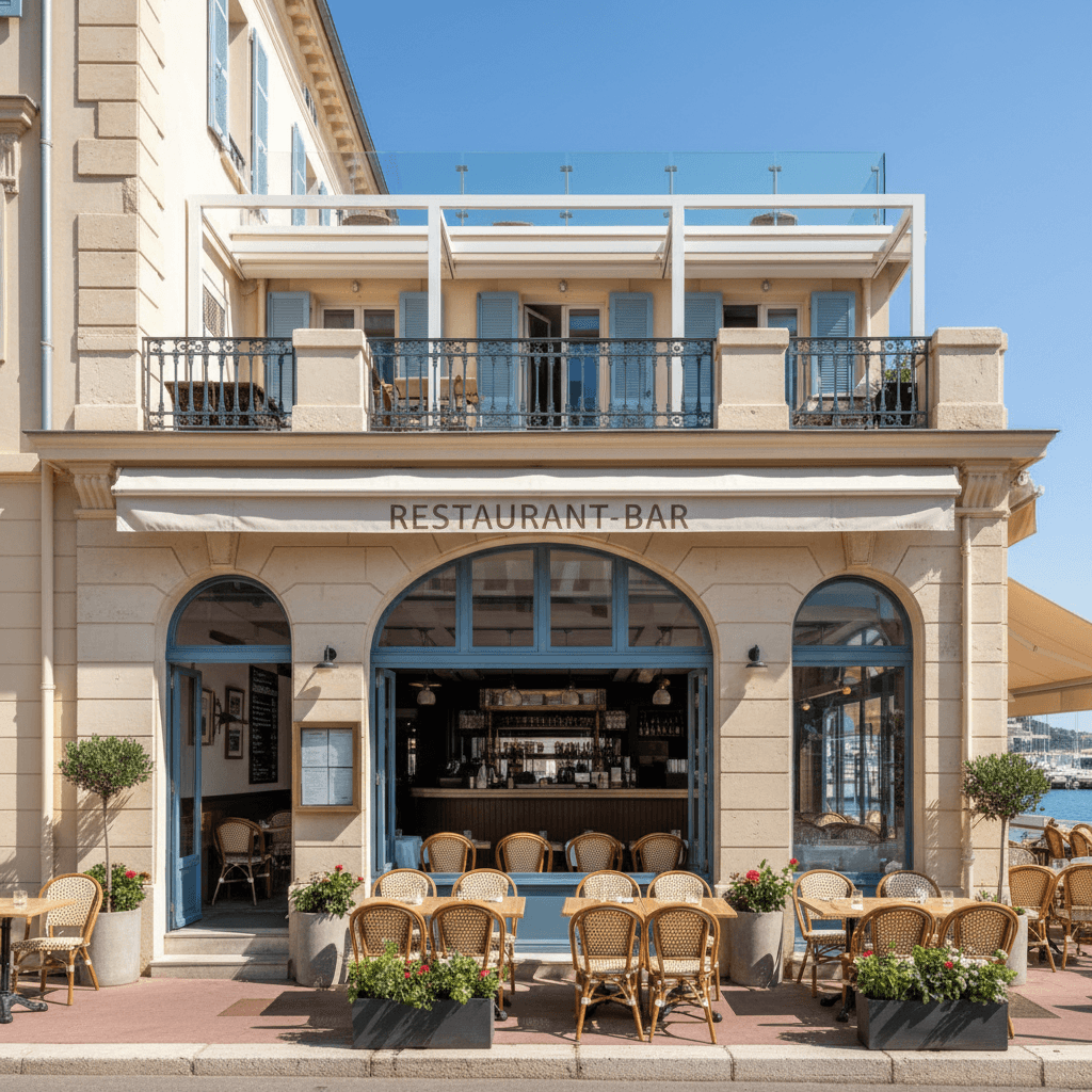Restaurant à Beaulieu-Sur-Mer : terrasse - licence IV - Image 1
