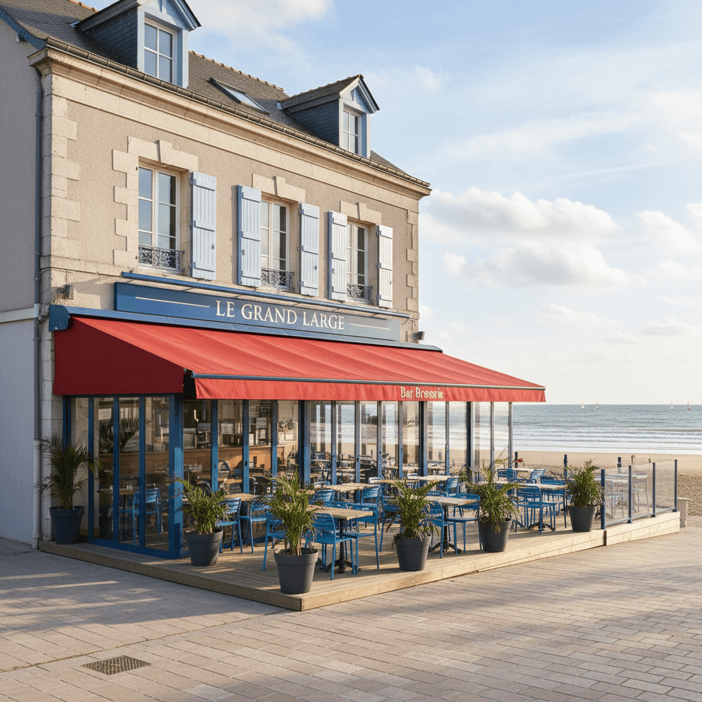 Bar-brasserie 300m² à La Baule-Escoublac : terrasse - licence IV en liquidation judiciaire - Image 1
