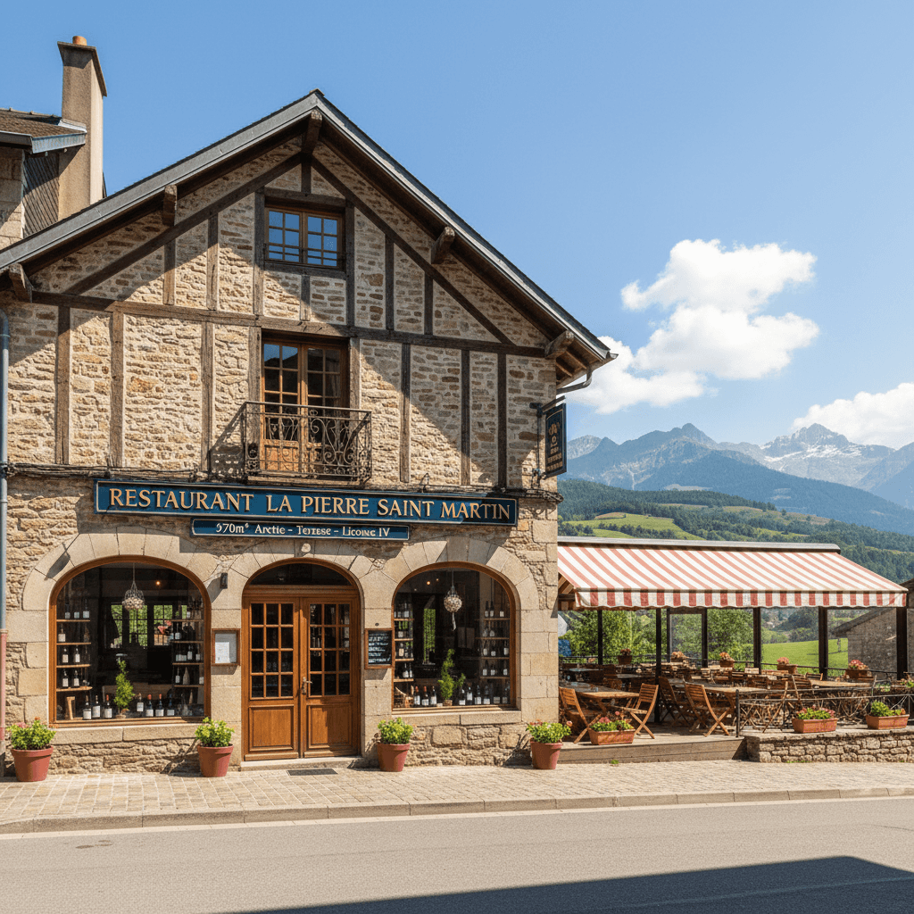 Restaurant 370m² à Arette : terrasse - licence IV - Image 1