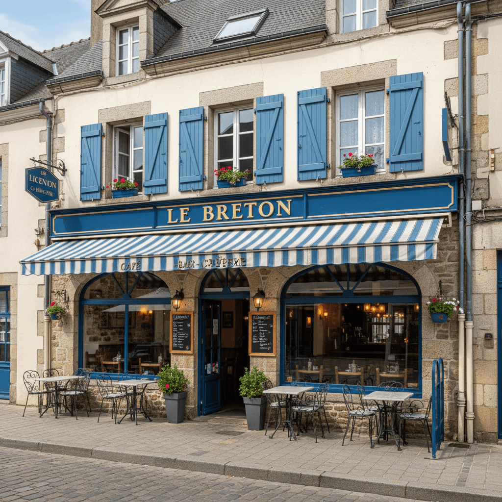Bar-brasserie 300m² à Auray : terrasse - licence IV - Image 1