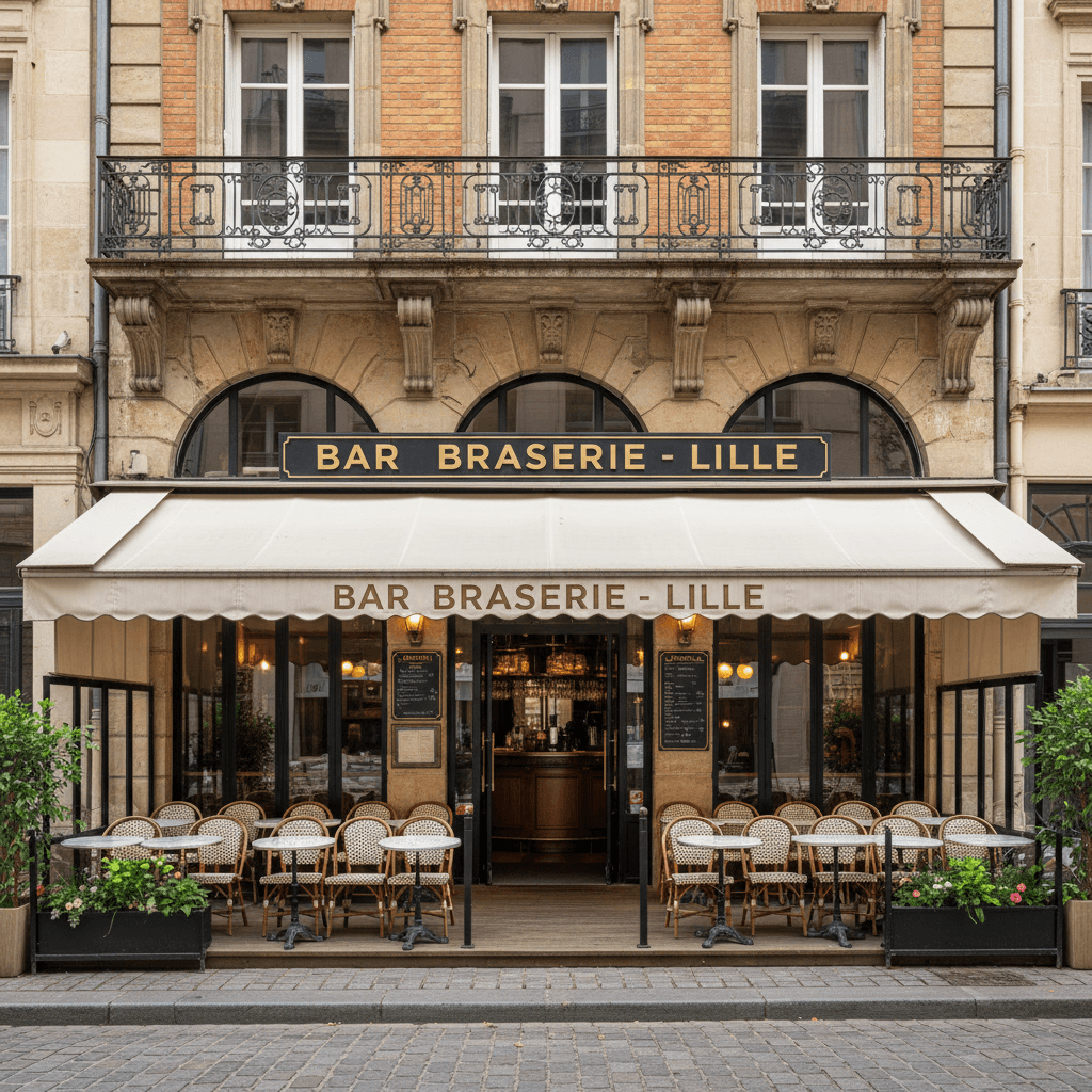Bar-brasserie à Lille : terrasse - licence IV