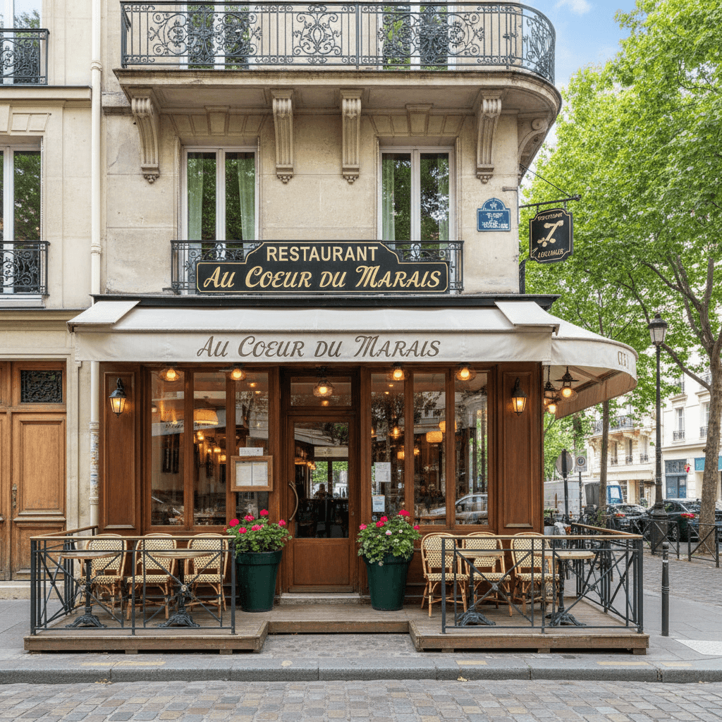 Restaurant à Aux Marais : terrasse - licence IV - Image 1