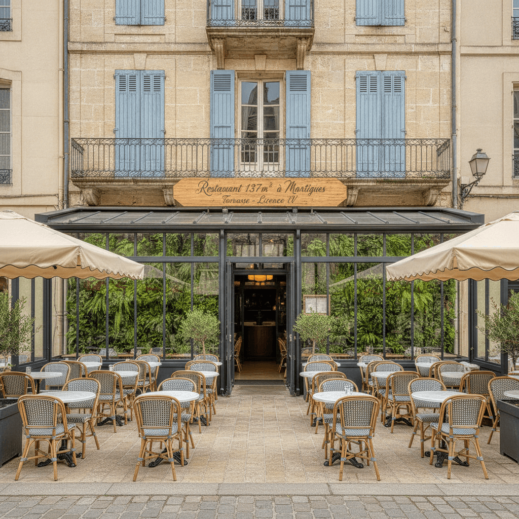 Restaurant 137m² à Martigues : terrasse - licence IV - Image 1
