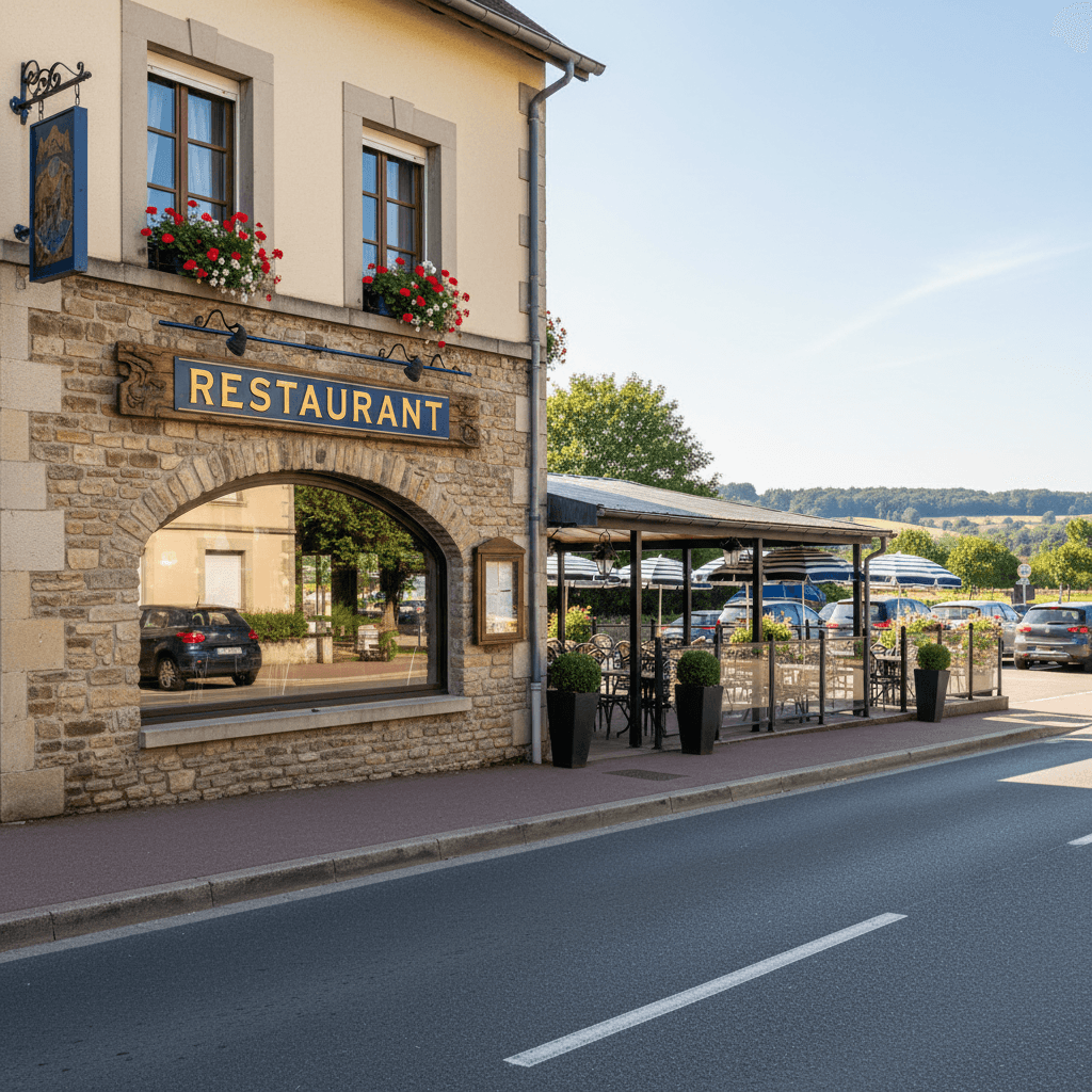 Restaurant 180m² à Saint-Étienne-Du-Bois : terrasse - extraction - Image 1