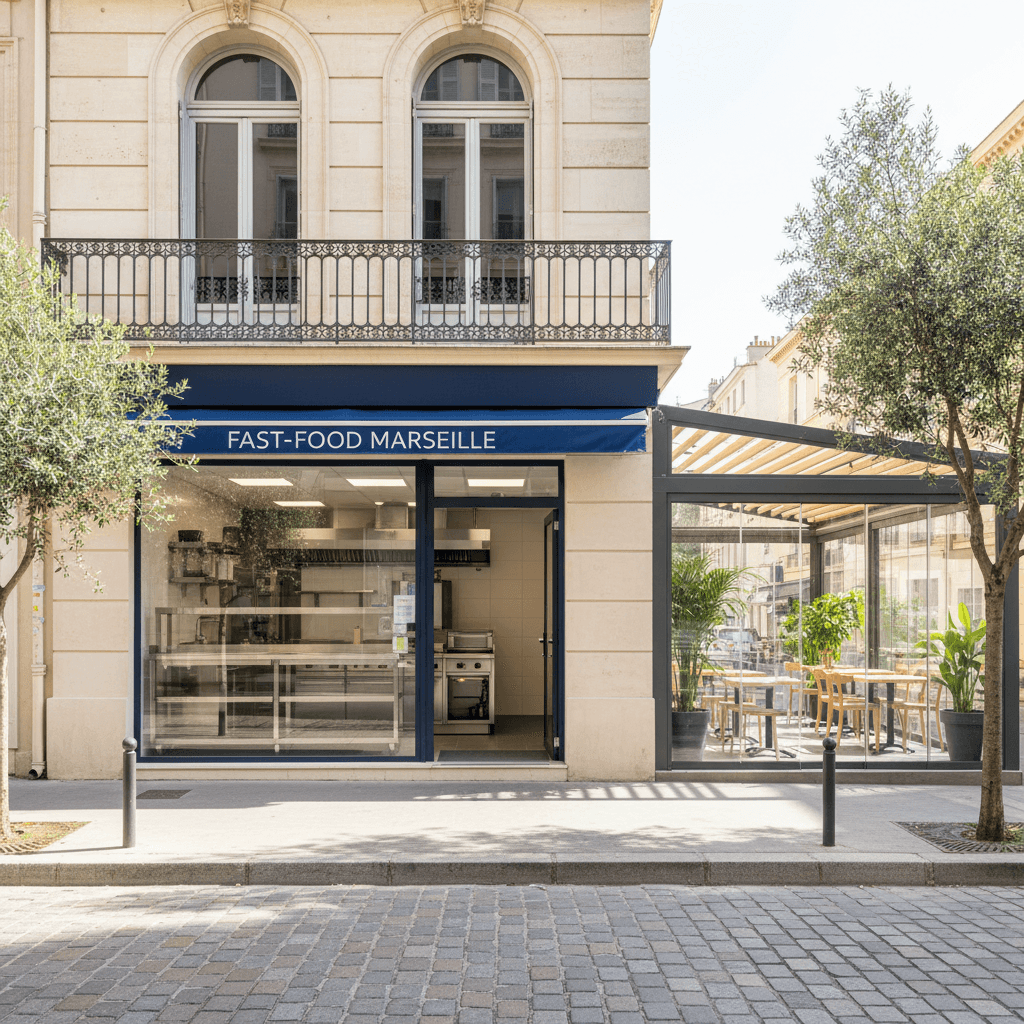 Fast-food à Marseille : cuisine équipée