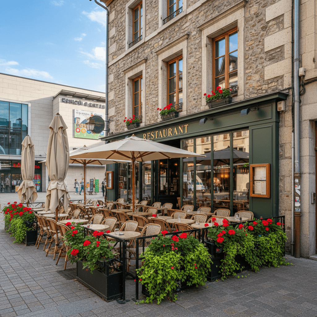 Restaurant 50m² à Annecy : terrasse - extraction - Image 1
