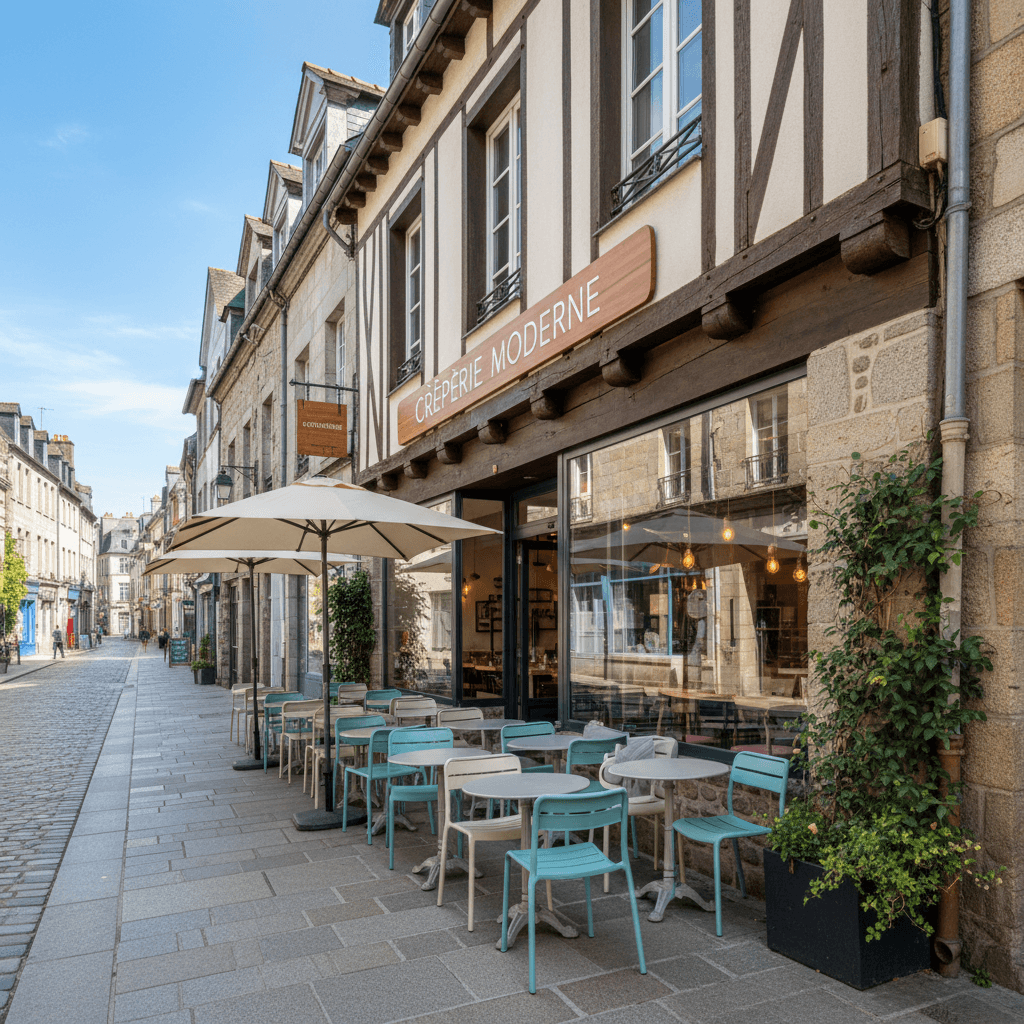 Restaurant à Vannes : terrasse - extraction - Image 1