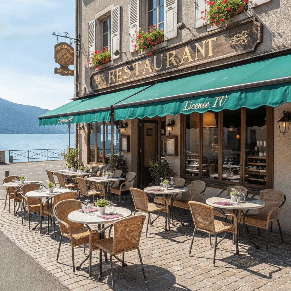Restaurant 80m² à Annecy : terrasse - licence IV - Image 1