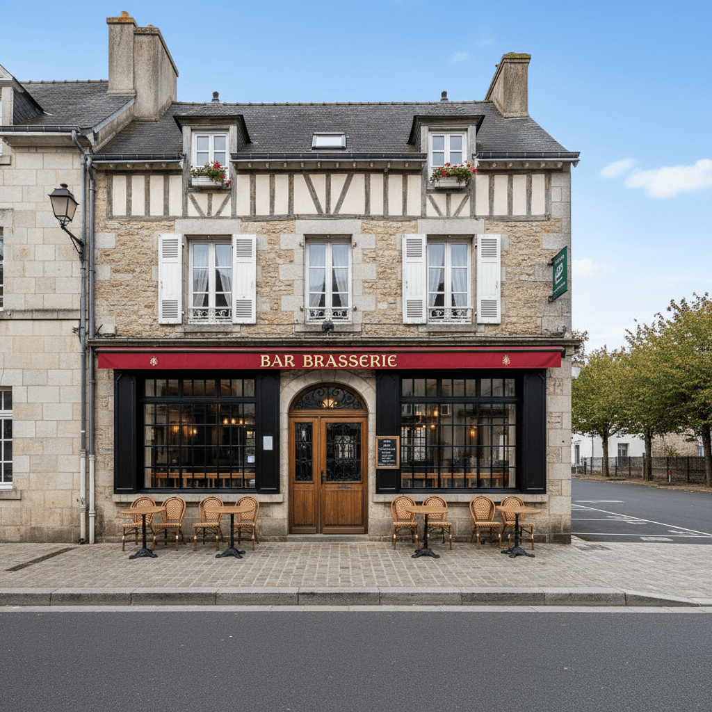 Bar-brasserie 250m² à Auray : terrasse - licence IV - Image 1