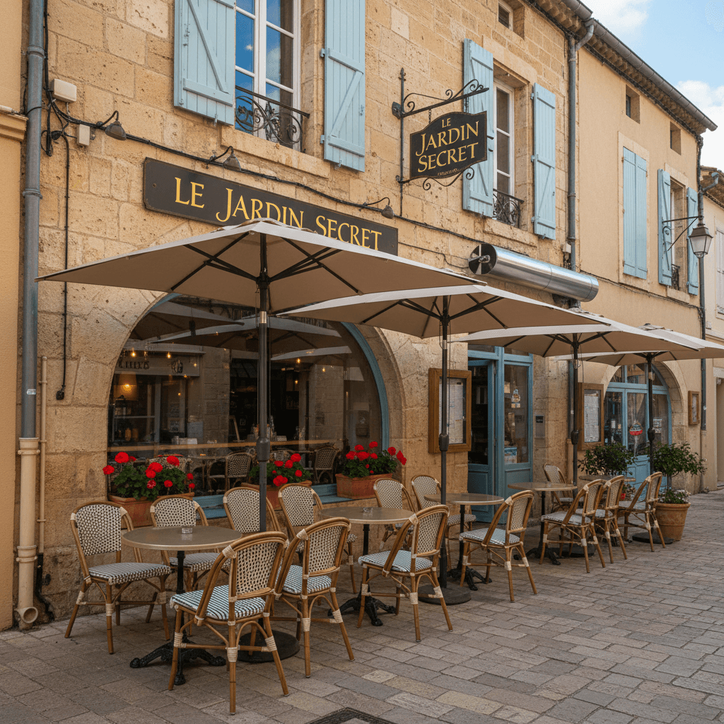 Restaurant à Pézenas : terrasse - extraction - Image 1