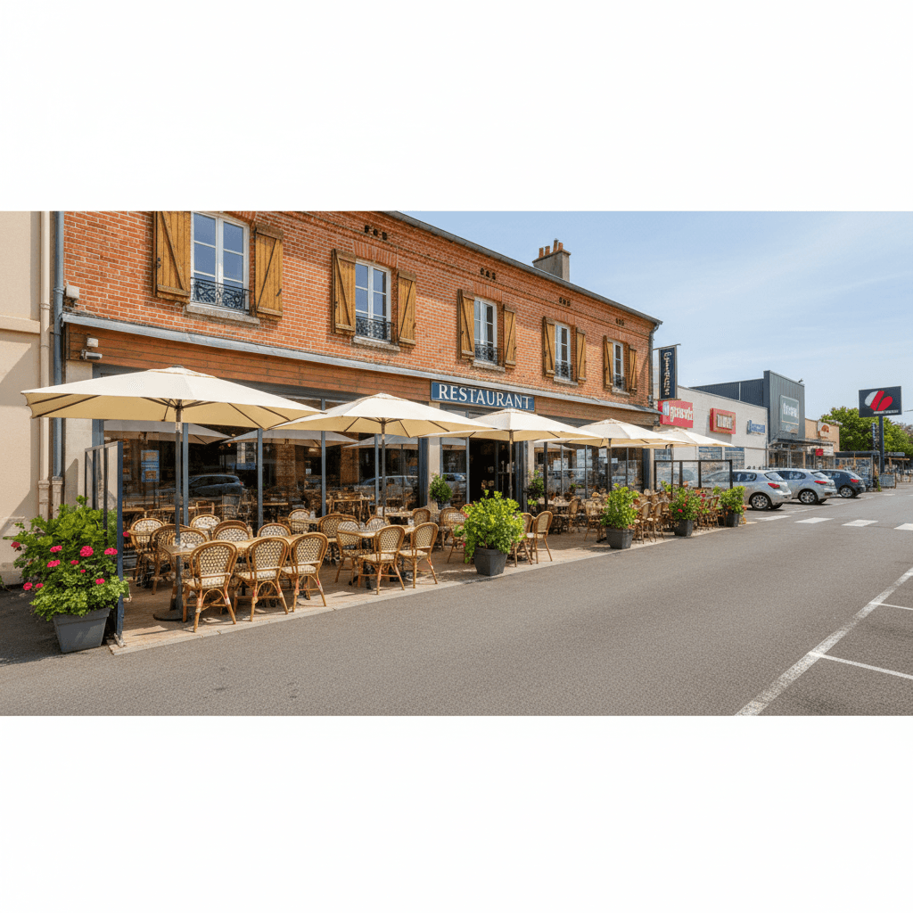 Restaurant à Toulouse : terrasse - extraction - Image 1