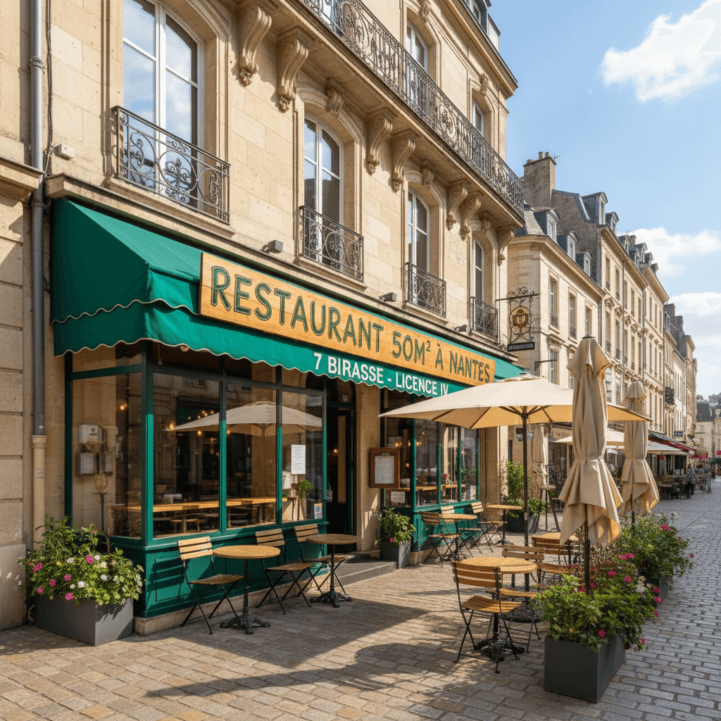 Restaurant 50m² à Nantes : terrasse - licence IV - Image 1