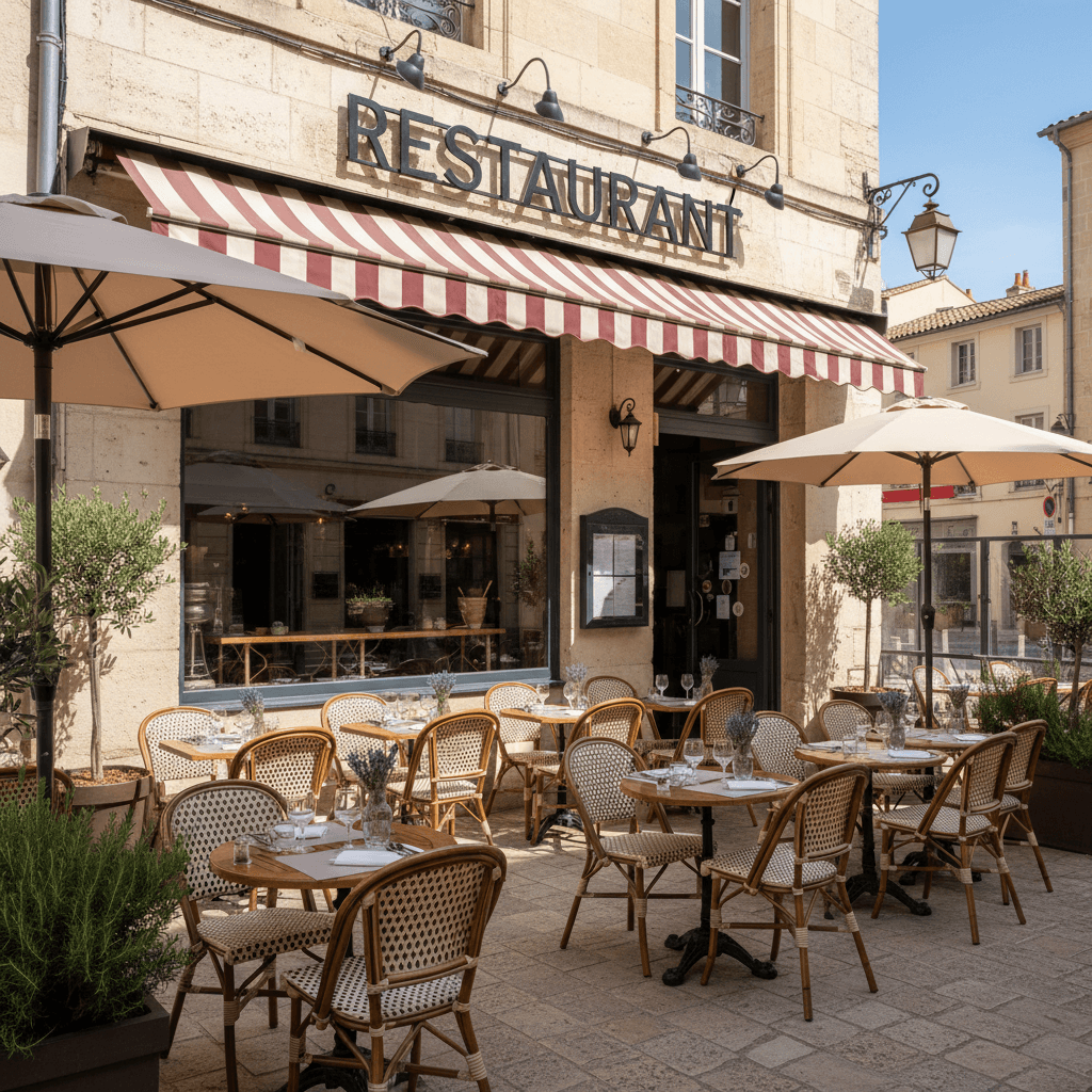 Restaurant 300m² à Nîmes : terrasse - extraction - Image 1