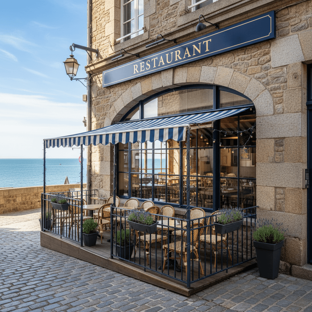 Restaurant à Saint-Malo : terrasse - extraction - Image 1