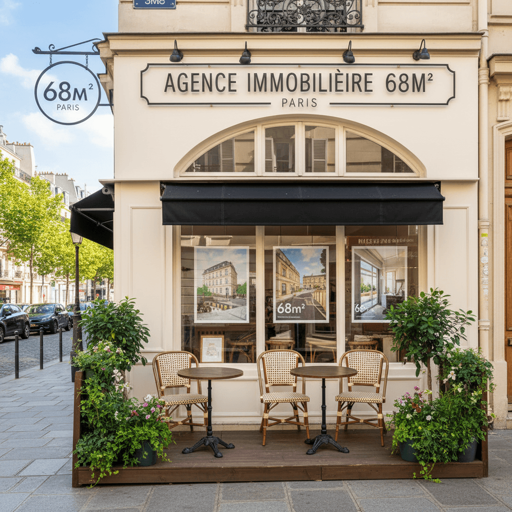 Agence immobiiere 68m² à Paris - Image 1