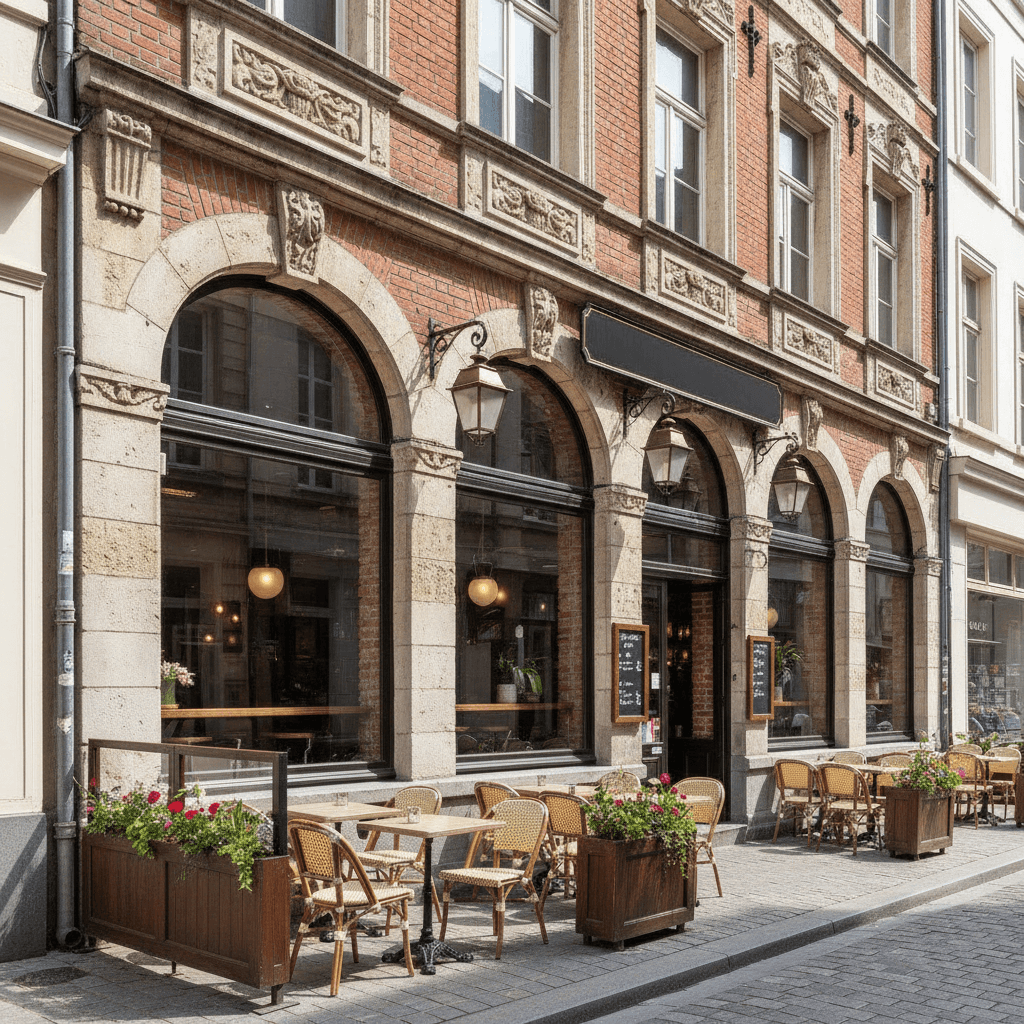 Bar-brasserie 60m² à Lille : terrasse - licence IV