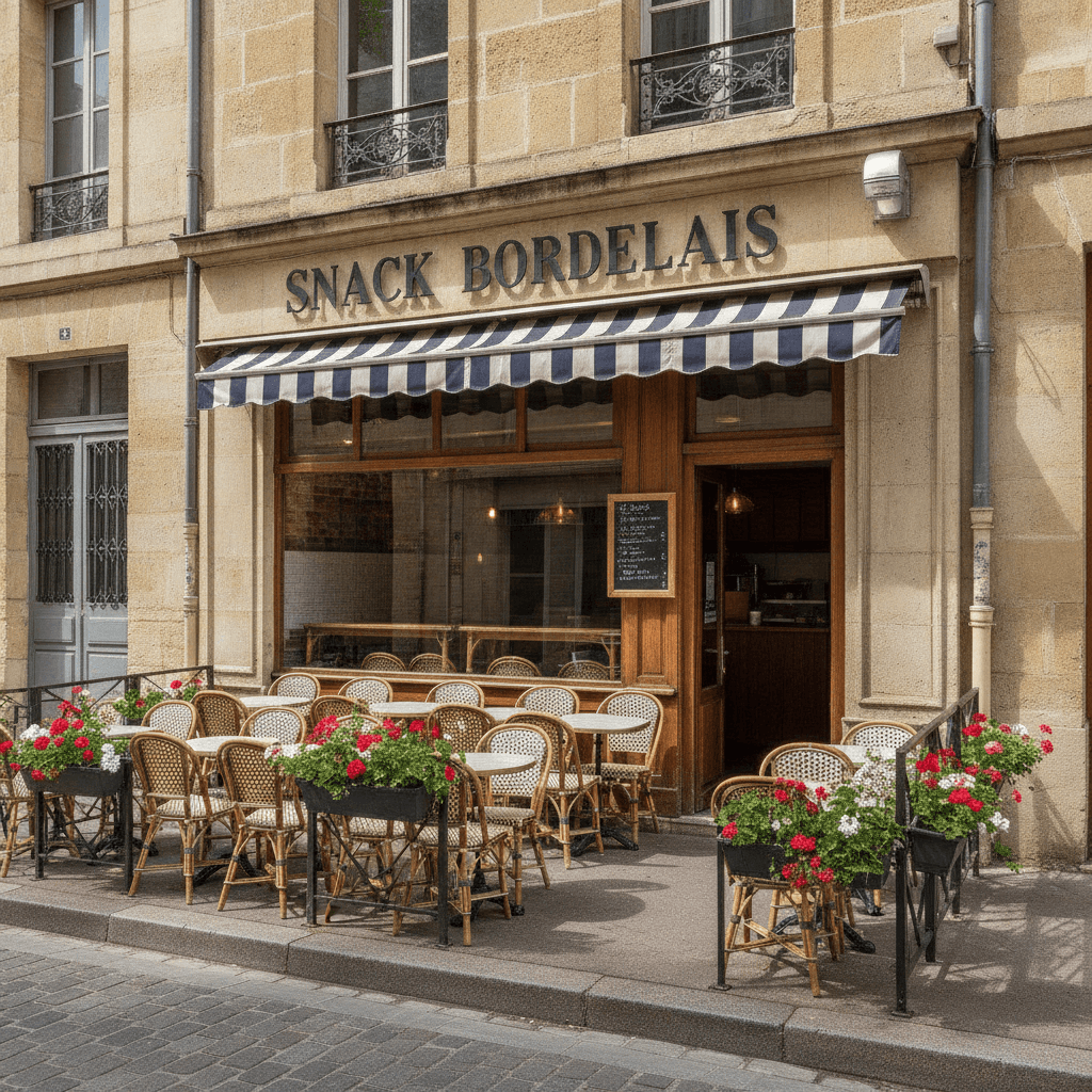 Snack 42m² à Bordeaux : terrasse - extraction - Image 1