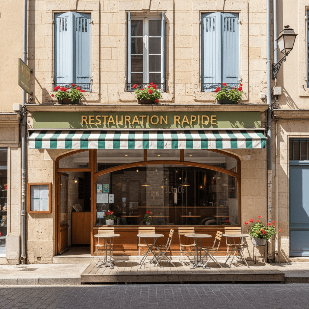 Fast-food 64m² à Montpellier : terrasse - extraction - Image 1