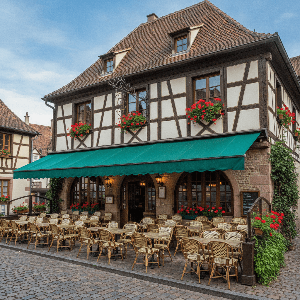 Restaurant à Colmar : terrasse - extraction - Image 1