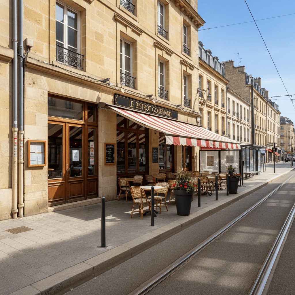 Restaurant à Bordeaux : terrasse - extraction