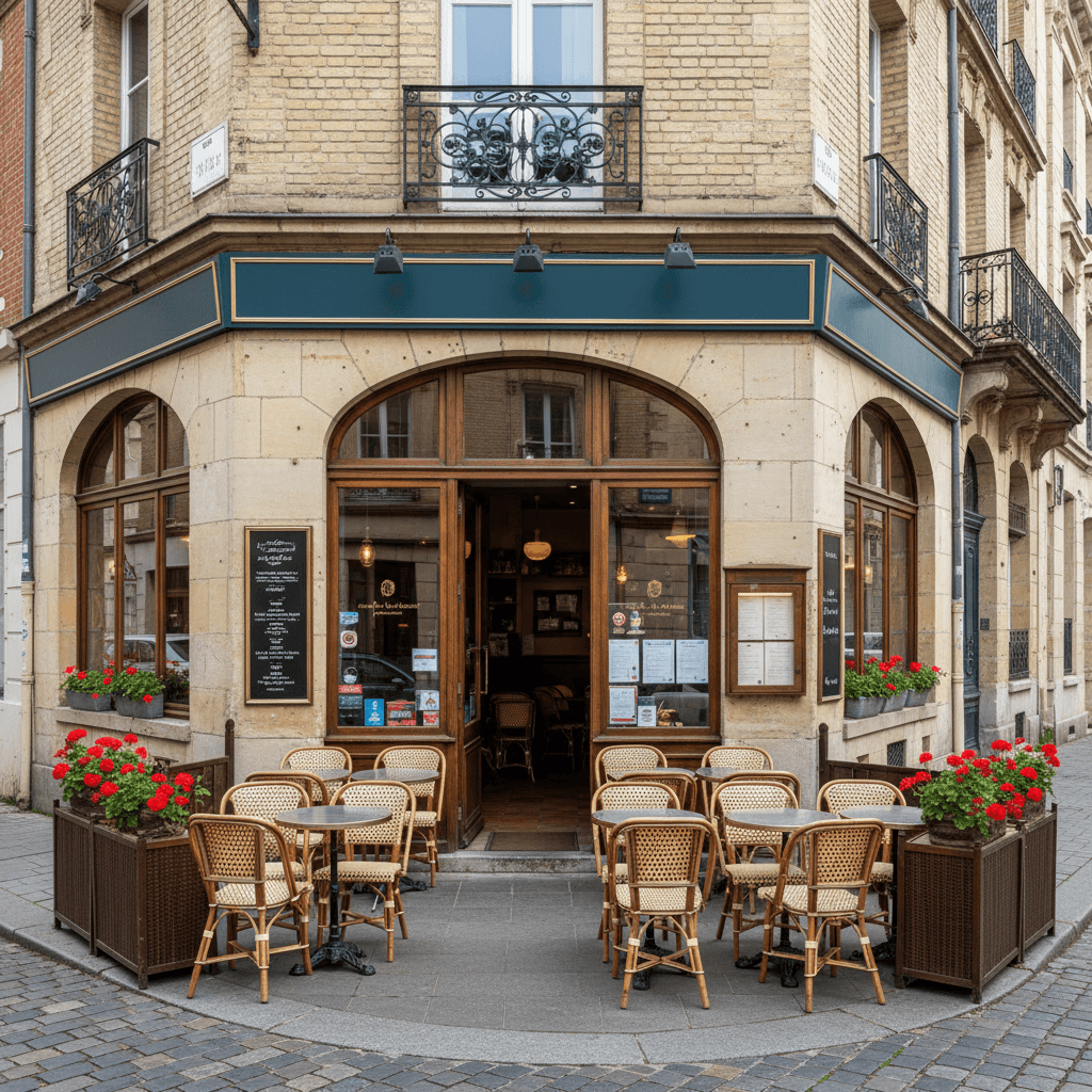 Restaurant 90m² à Lille : terrasse - licence IV