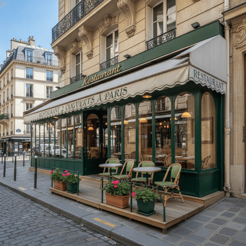Restaurant 2 couverts à Paris : terrasse