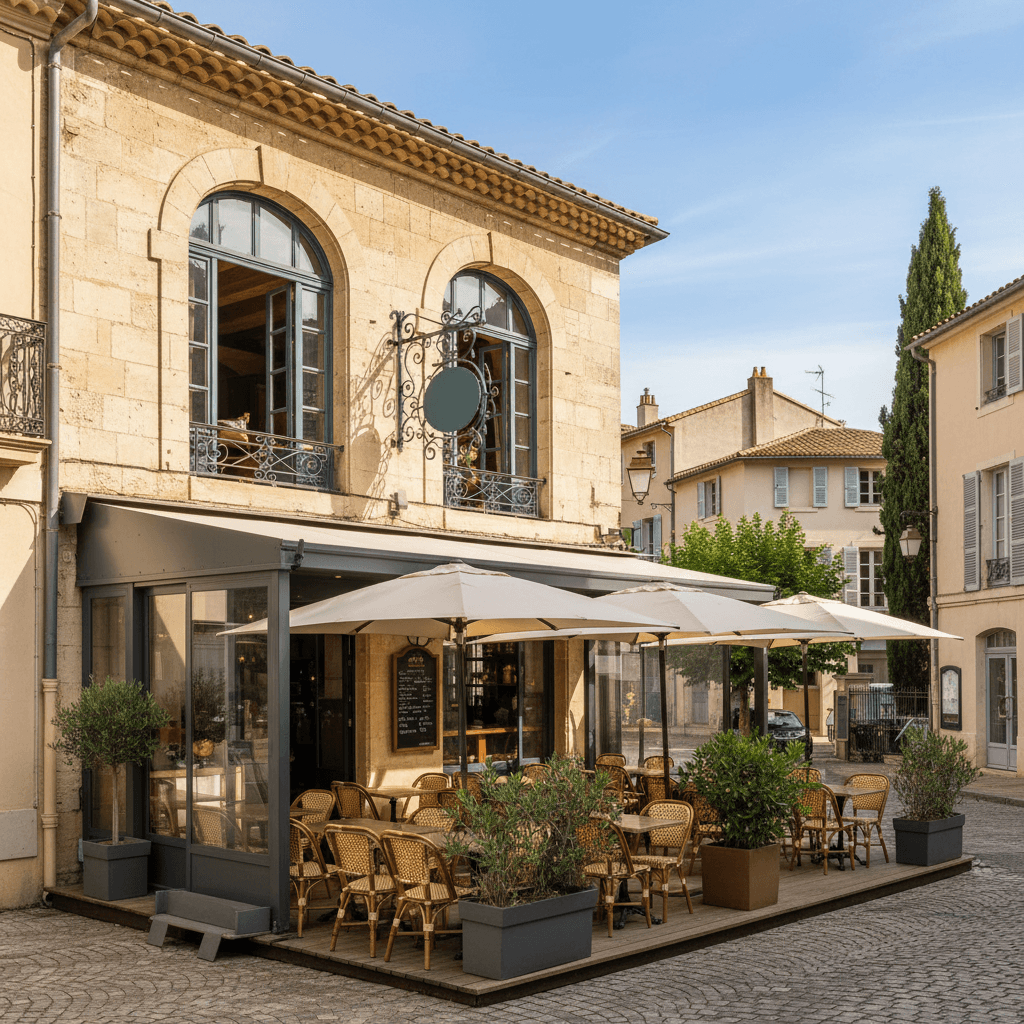 Bar-brasserie 250m² à Nîmes : terrasse - licence IV - Image 1