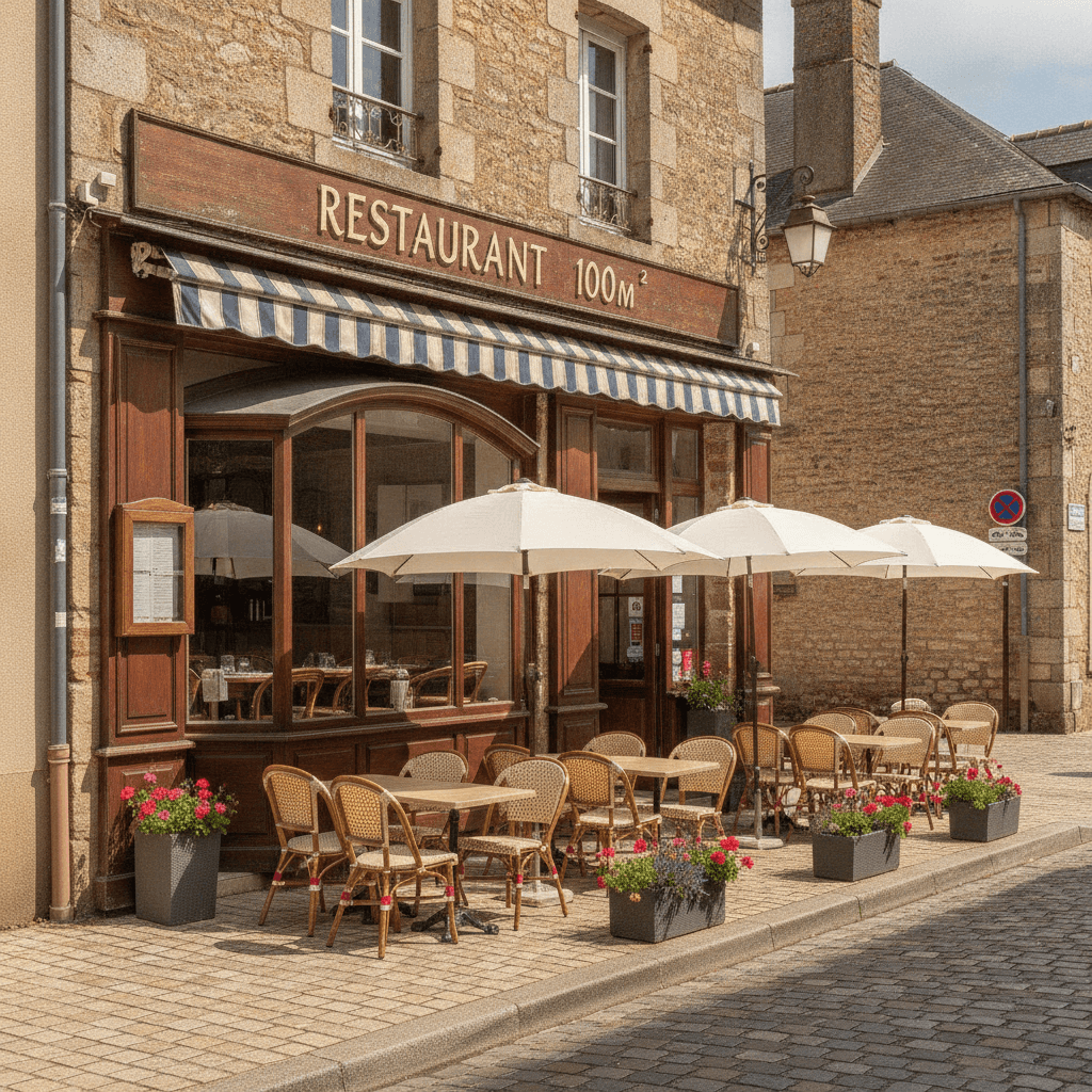 Restaurant 100m² à Les Andelys : terrasse - licence IV