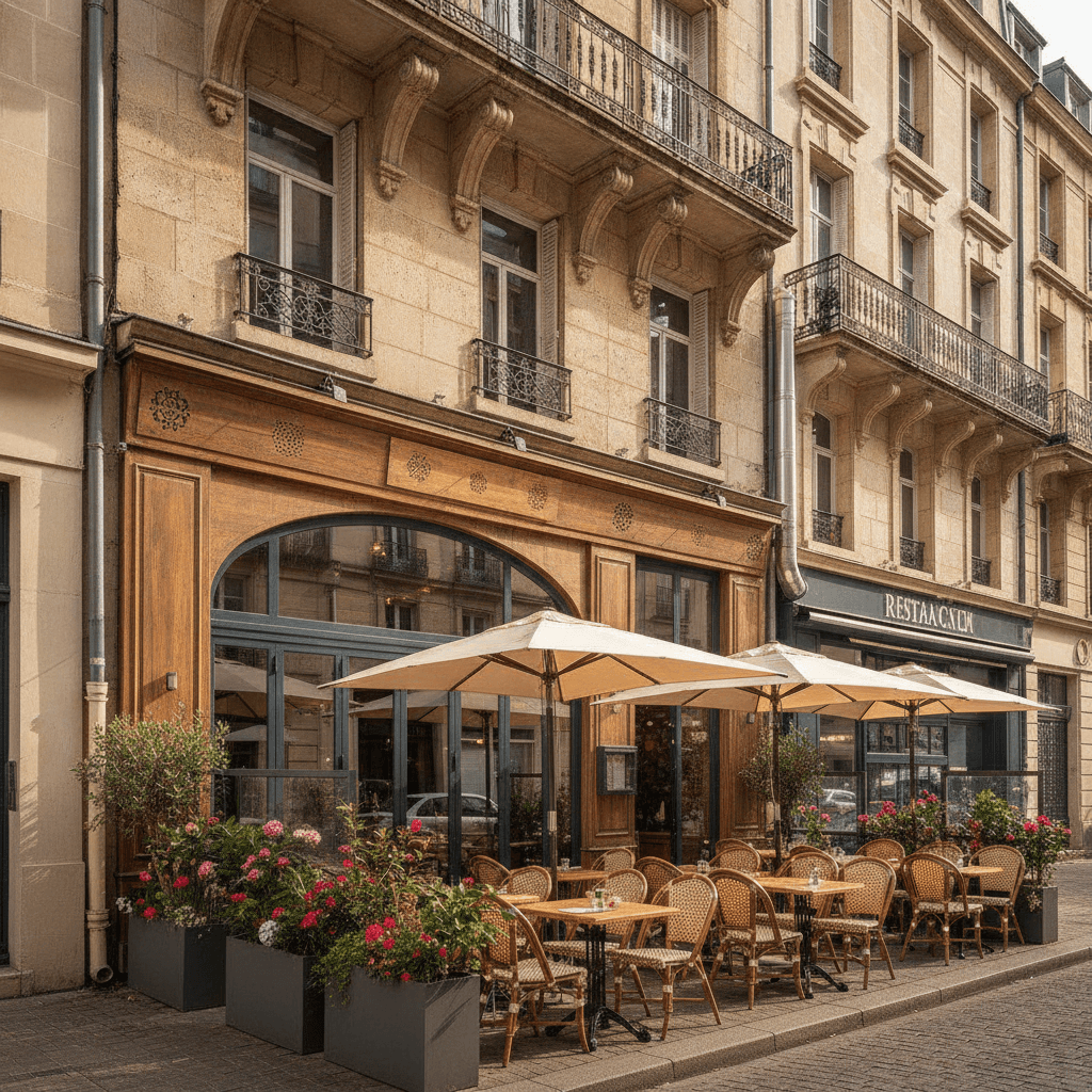 Restaurant 80m² à Villeurbanne : terrasse - extraction - Image 1